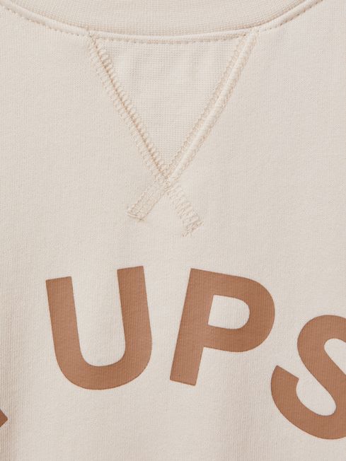 The Upside Relaxed Cotton Crew Neck Jumper in Cream
