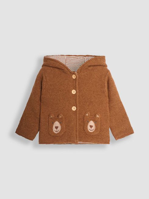Hooded baby cardigan top