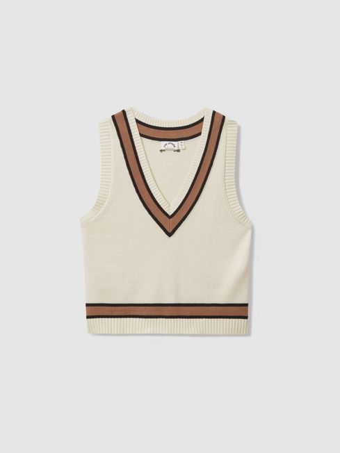 The Upside Knitted V Neck Vest REISS Rest of Europe