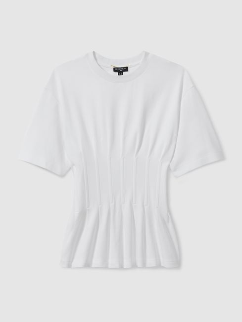 Reiss Luna Atelier Corset Detail T Shirt REISS Rest of Europe