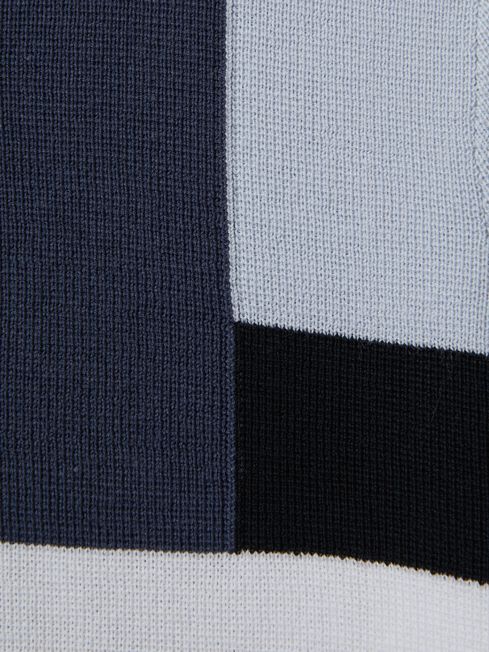 Reiss Blue Multi Charge 3-9 yrs Colourblock Polo Shirt
