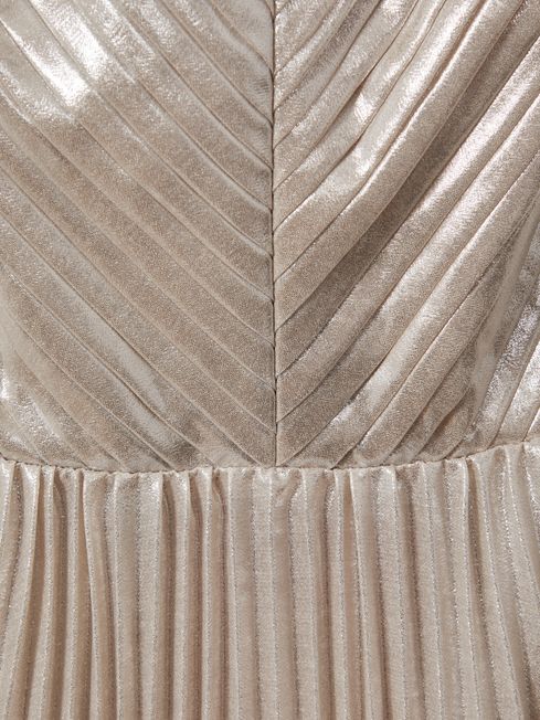 Banana republic metallic pleated dress top