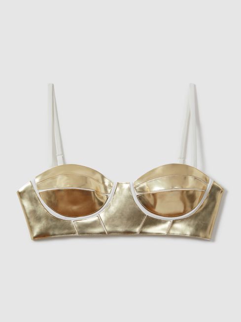 Metallic bustier top store