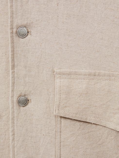 Wax London Linen-Cotton Jacket in Natural