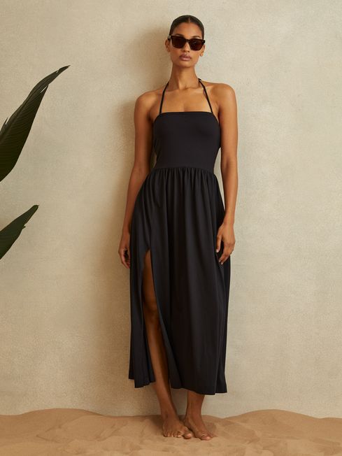 Reiss Yara Removable Strap Jersey Beach Dress REISS Rest of Europe