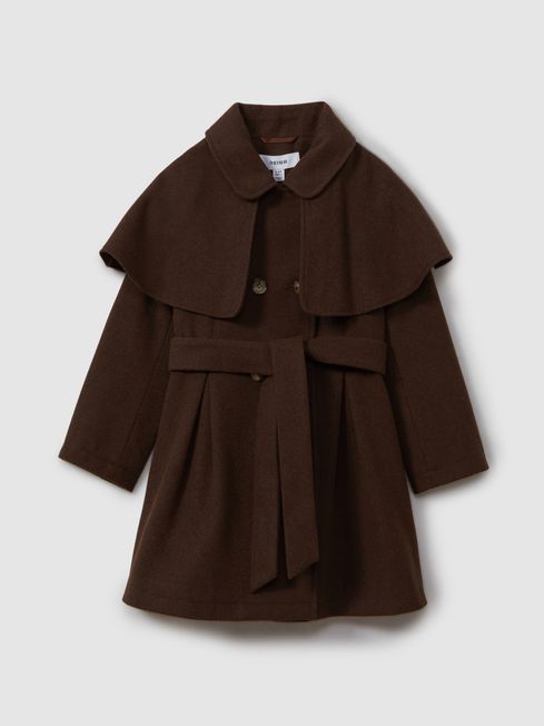 Coat with capelet on sale