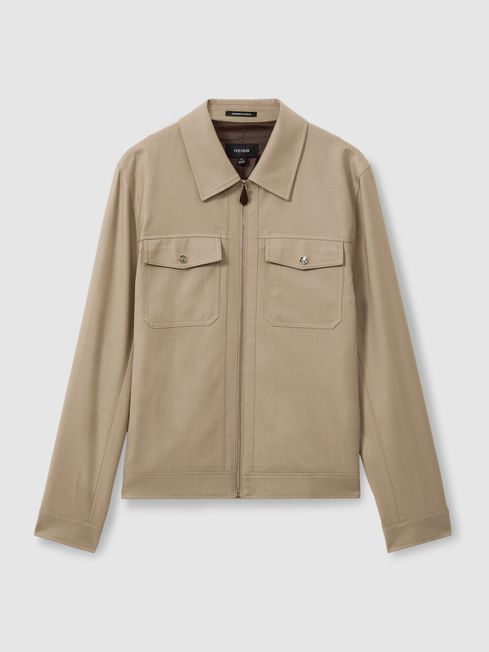 Pound Light Camel Moleskin Finish Trucker Jacket