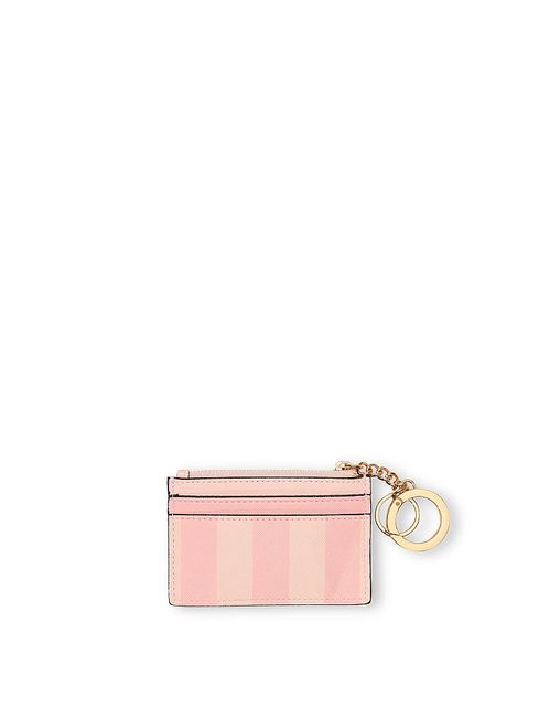 Iconic Stripe Pink Card Case Keyring