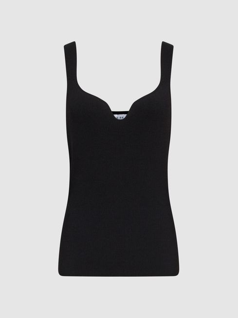 Reiss Daisy Sweetheart Neck Top REISS Rest of Europe