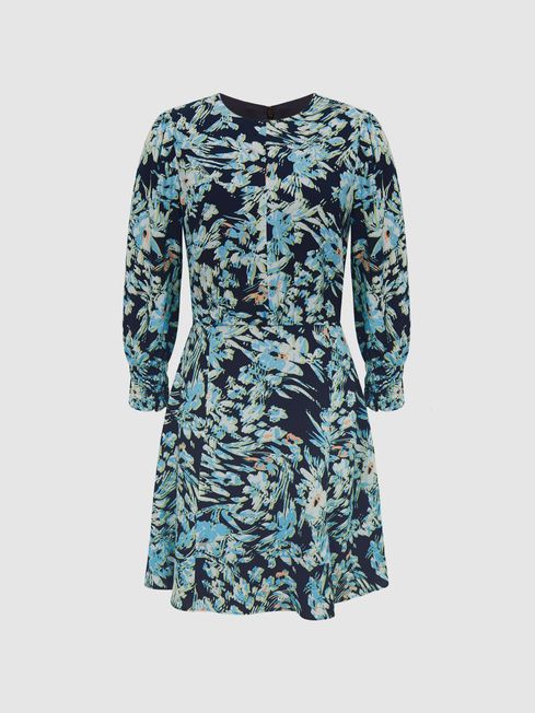 Reiss blue floral dress sales