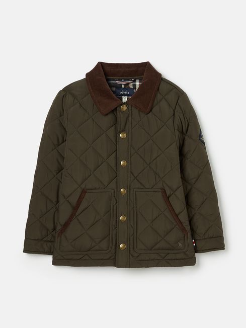 Joules green quilted best sale jacket