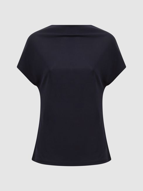 High neck cheap jersey top