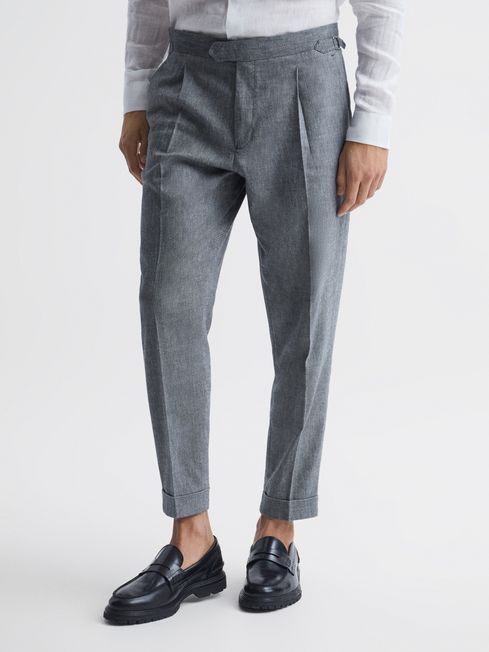 Reiss - map tapered side adjuster trousers