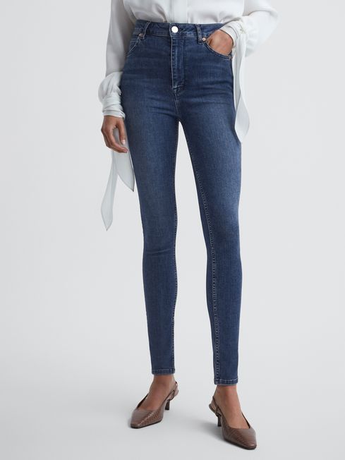 Reiss Garcia Contour High Rise Skinny Jeans | REISS USA | Stretchjeans