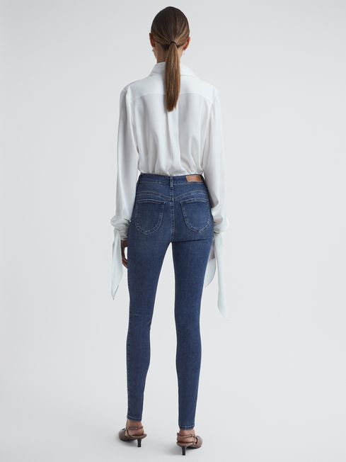 Reiss Ink Garcia Contour High Rise Skinny Jeans