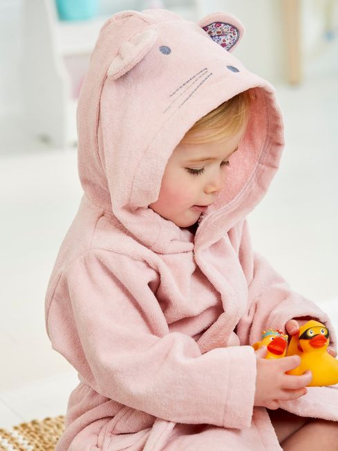 Pink towel sales robe