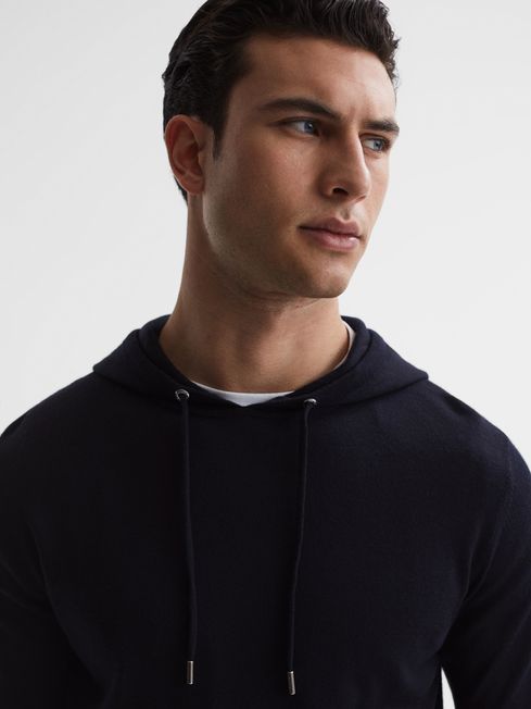 Reiss Holland Merino Wool Drawstring Hoodie | REISS USA