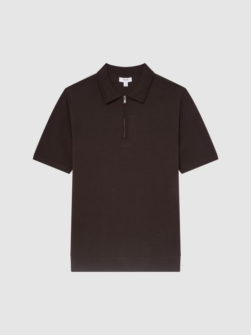 Zara Men's Zippered Knit Polo