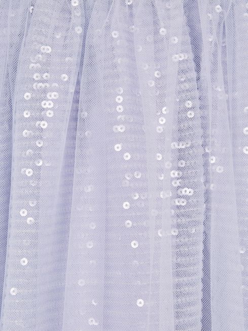 Reiss Lilac Charlotta Senior Sequin Midi Skirt
