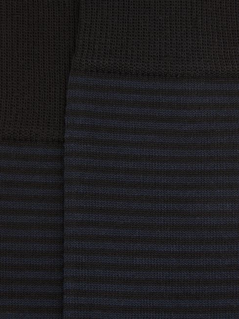 Reiss Black Mario Stripe Striped Socks