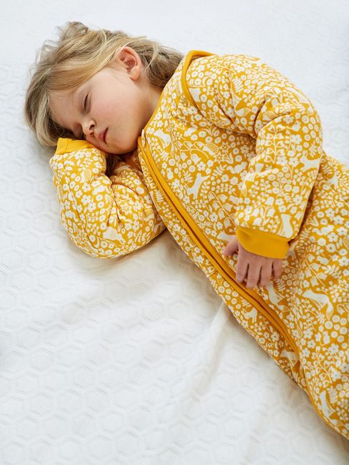 JoJo Maman Bébé Mustard Woodland 3.5 Tog Toddler Sleeping Bag