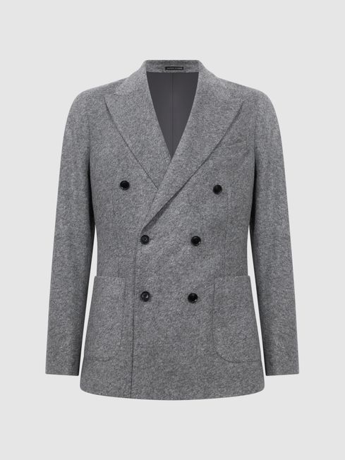 Gray double cheap breasted blazer