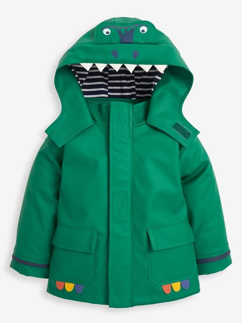 JoJo Maman B b Green Boys Dinosaur Waterproof Jacket
