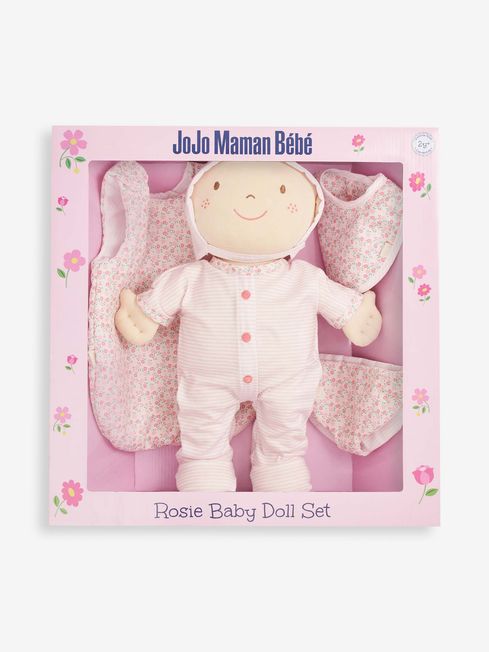 JoJo Maman B b Pink Rosie Baby Doll Set