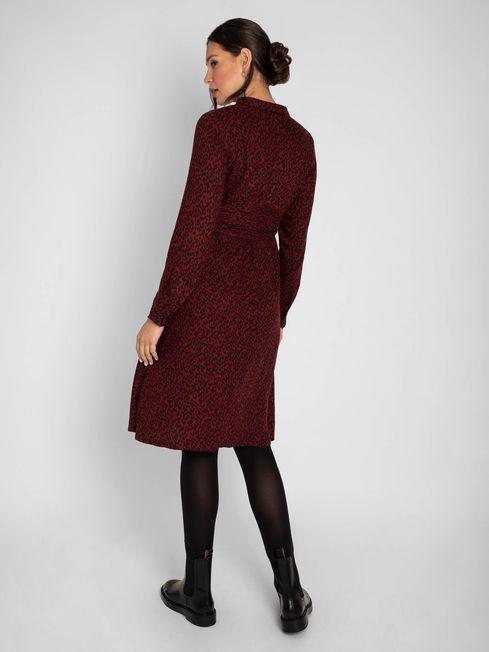 Warehouse animal print outlet shirt dress