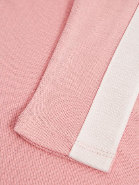 Reiss Pale Pink India Senior Colour Block Jersey Top