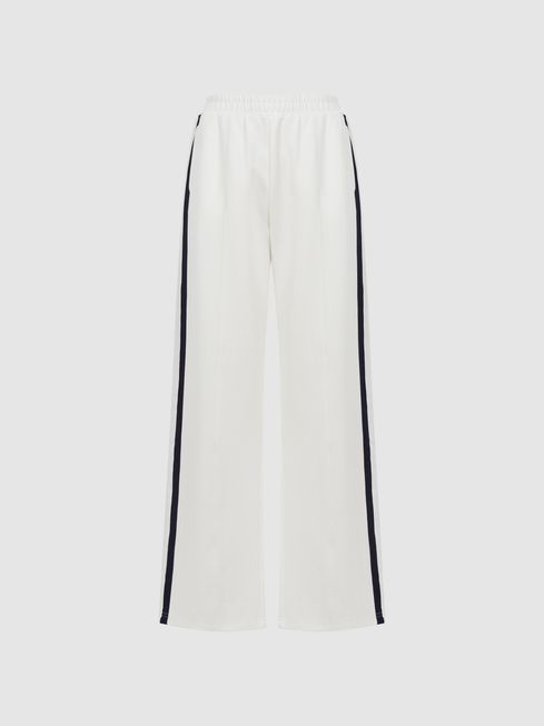 White joggers hotsell with black stripe