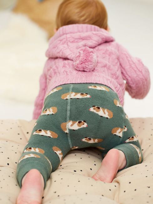 Green Guinea Pig Extra Thick Leggings JoJo Maman Bebe USA