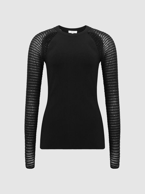 Black twist front shop jumper