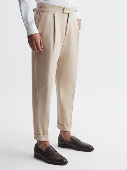 Reiss Stone Borough Relaxed Fit Twill Trousers
