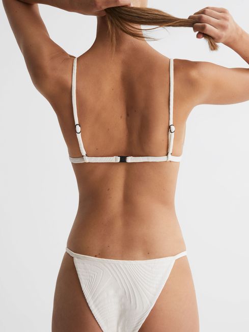 FELLA Triangle Bikini Top in Off White