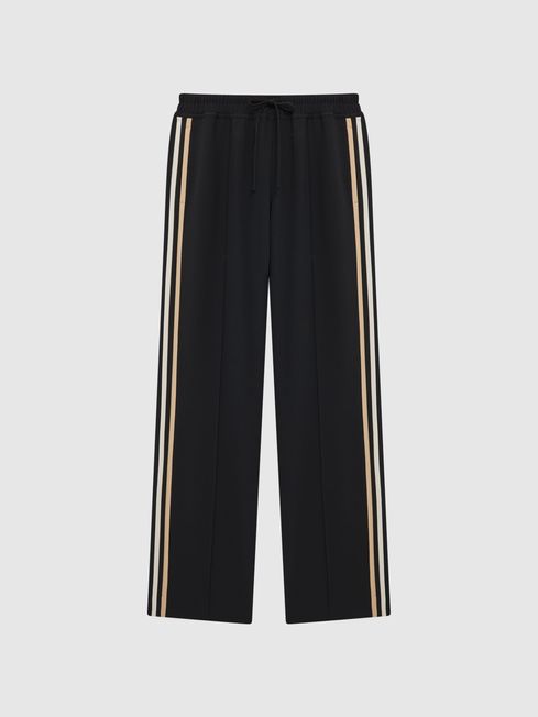 Black trousers gold stripe sales