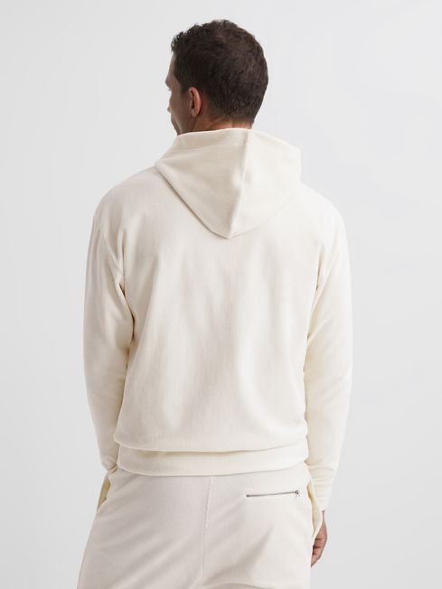 Reiss Luis Jersey Cord Hoodie REISS USA