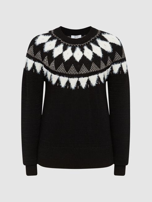 Black fairisle jumper clearance