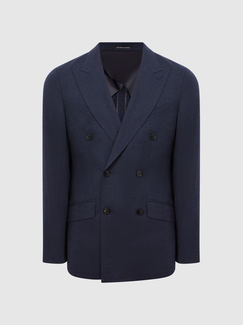 Reiss Broadgate Double Breasted Prince of Wales Check Blazer | REISS USA