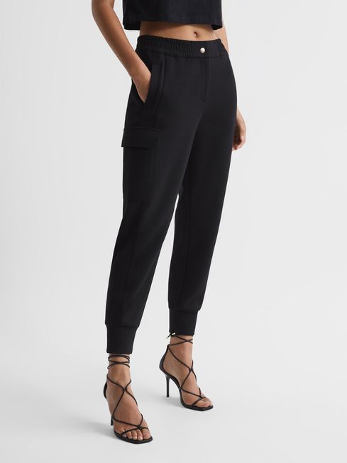 Reiss Black Milly Technical Joggers