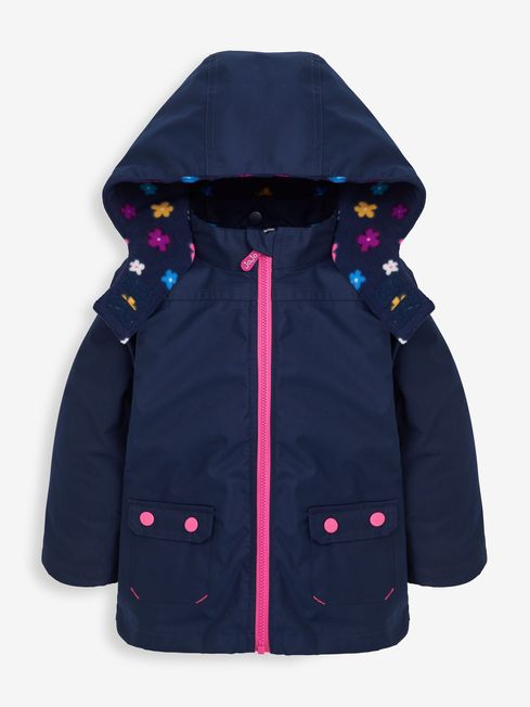JoJo Maman B b Navy 4 in 1 Waterproof Polarfleece Jacket