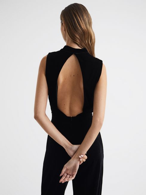 Reiss velvet jumpsuit top