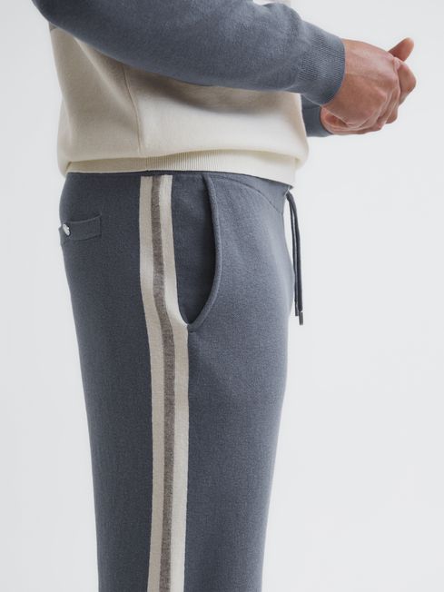 Reiss Airforce Blue Wix Knitted Joggers