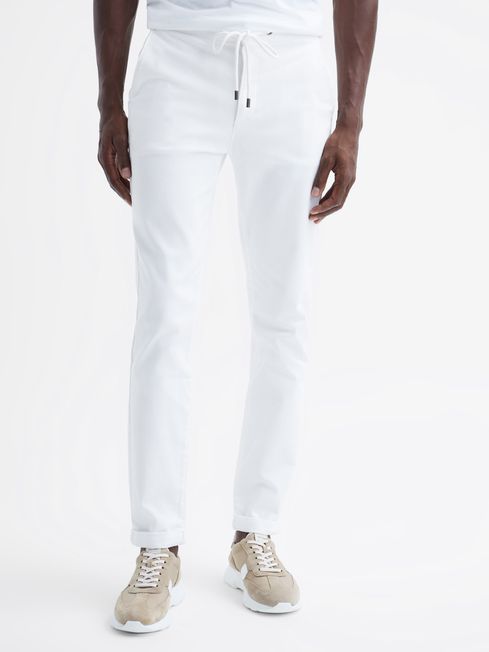 Reiss White Fraser Paige Brushed Sweatpants
