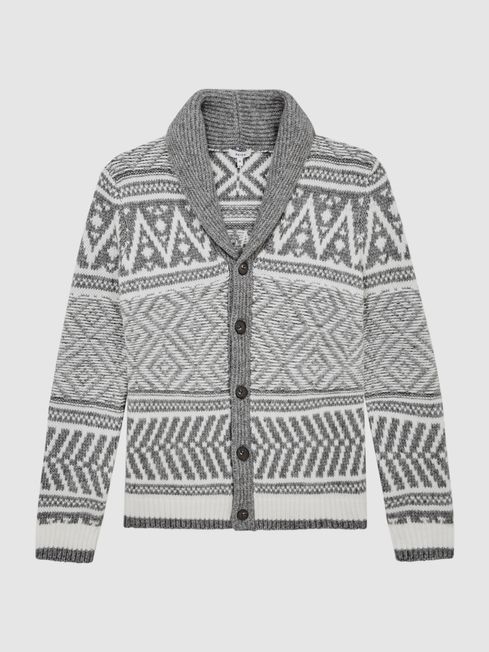 Fair isle shawl cardigan new arrivals