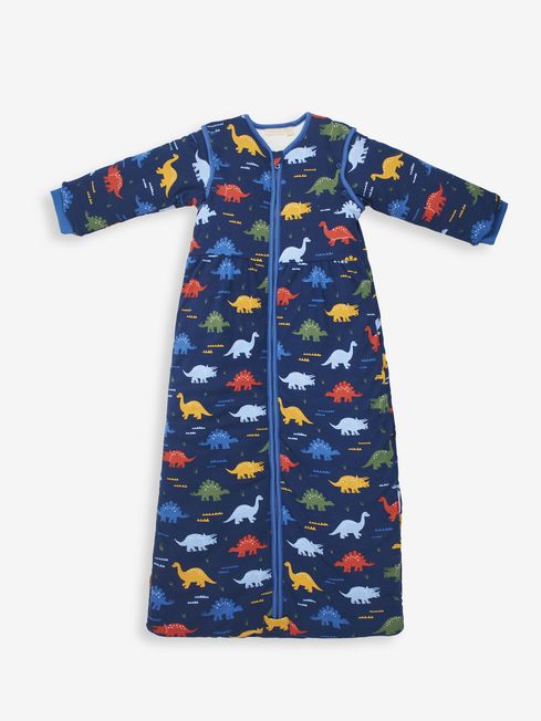 JoJo Maman B b Blue Dino Print 3.5 Tog Toddler Sleeping Bag