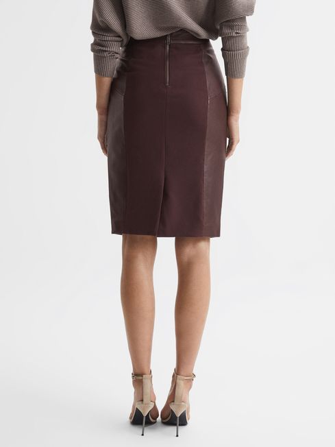 Reiss Berry Reagan Leather Pencil Skirt