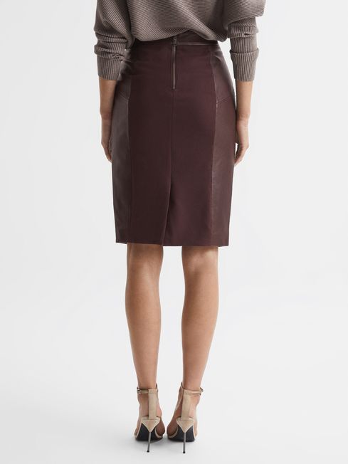 Reiss Reagan Leather Pencil Skirt | REISS USA