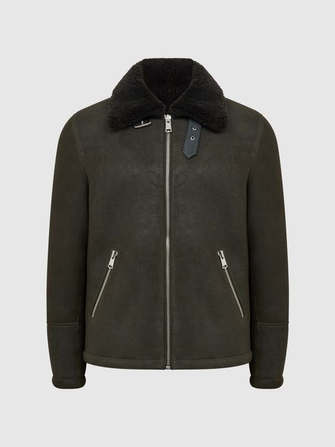 Reiss top sheepskin jacket
