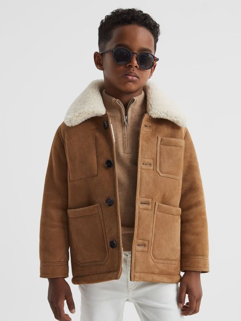 Reiss sheepskin jacket sale